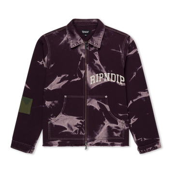 Куртка Ripndip SKYLINE WORK JACKET dark plum wash RNDFALL26100 фото