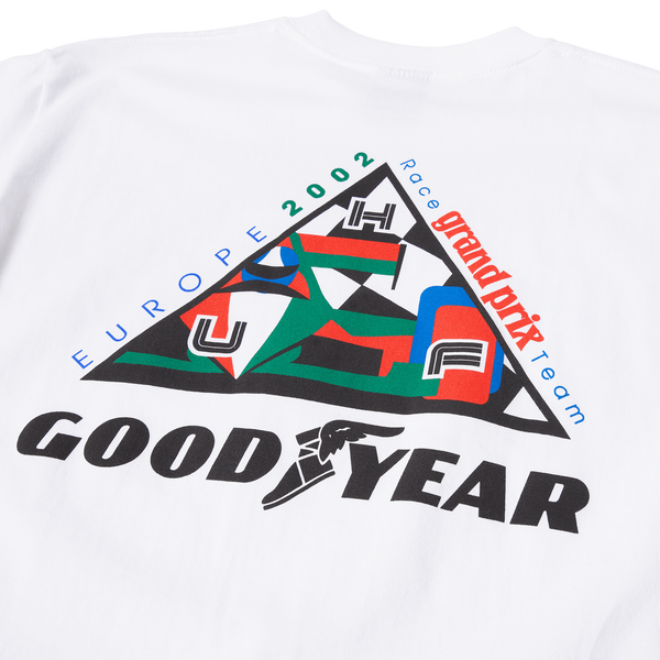 Футболка HUF X GOODYEAR GRAND PRIX TRIPLE TRIANGLE T-S white TS02117-white фото