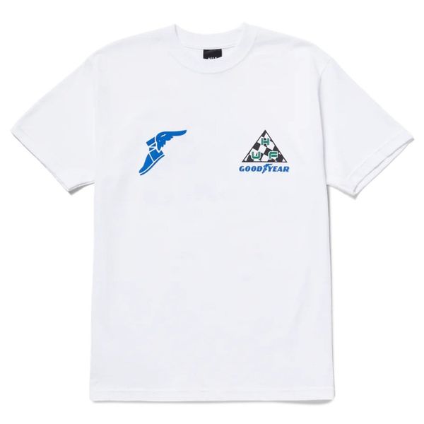 Футболка HUF X GOODYEAR GRAND PRIX TRIPLE TRIANGLE T-S white TS02117-white фото