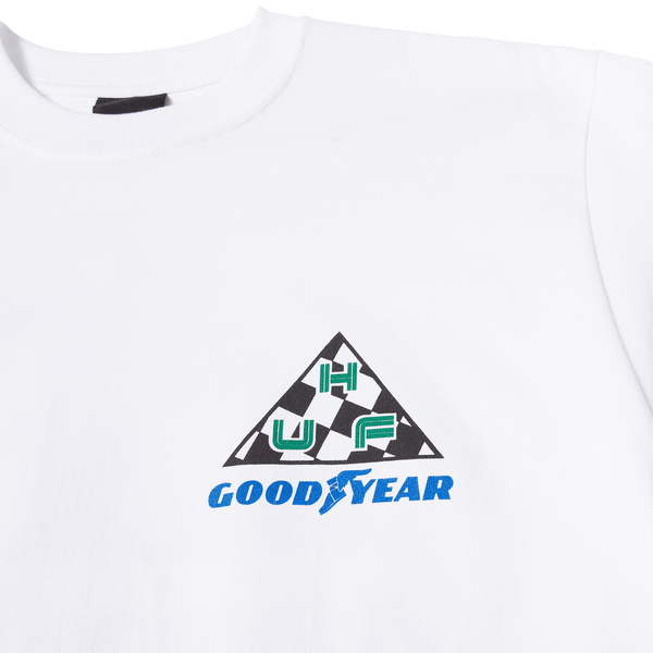 Футболка HUF X GOODYEAR GRAND PRIX TRIPLE TRIANGLE T-S white TS02117-white фото