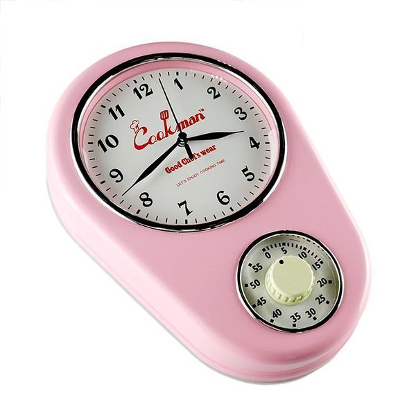 Годинник Настінний Cookman KITCHEN CLOCK pink