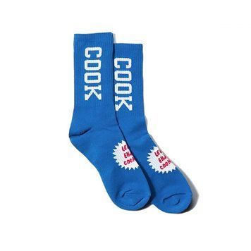Шкарпетки Cookman RIB CREW SOCKS logo blue 233-21967-24 фото