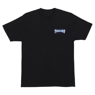 Футболка Thrasher Flame Dot S/S Regular T-Shirt Mens Black 4567543 фото