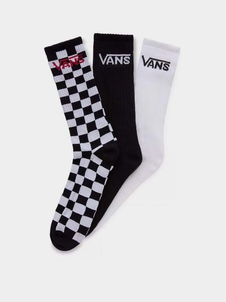 Шкарпетки (комплект) Vans BASIC CREW SOCKS Black/White VN000F0XY28 фото