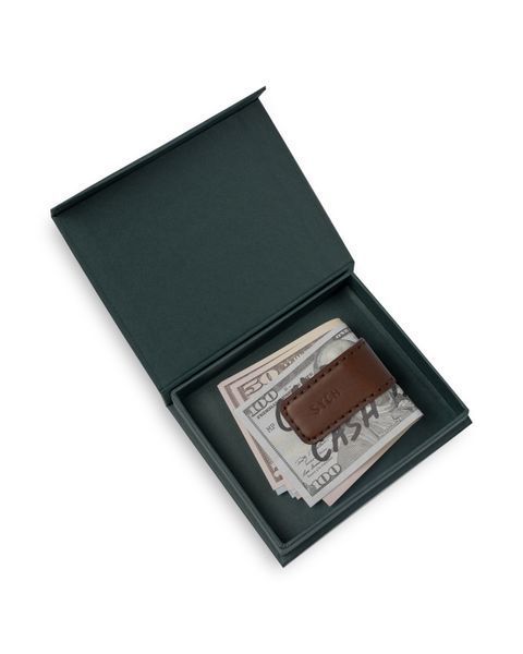 Зажим Для Грошей SYCH MONEY_CLIP brown MC-001-BRW фото