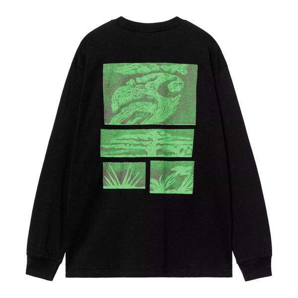 Лонгслів Carhartt WIP L/S EMERGE T-SHIRT Black stone washed I036210.8906 фото