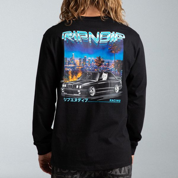 Лонгслів Ripndip VROOM VROOM LONG SLEEVE black RNDFAL24143 фото