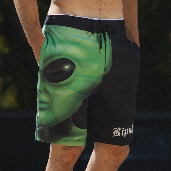 Шорти RipNDip WE COME IN PEACE SWIM SHORTS Black RNDSUM24124 фото