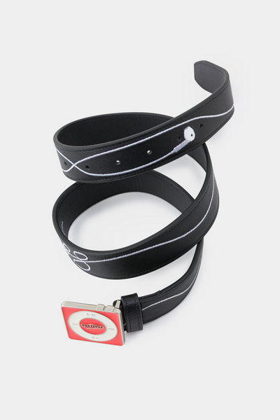 Ремінь SSSTUFFF MUSIC PLAYER LEATHER BELT black SS26-BEL01 фото