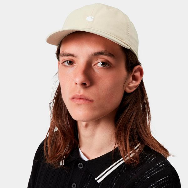 Кепка Carhartt WIP MADISON LOGO CAP Stone / White I036730.3M7XX фото