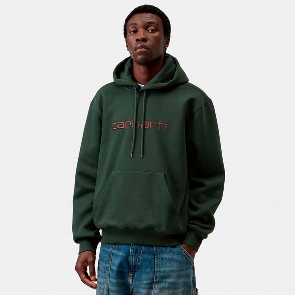 Худі Carhartt WIP HOODED CARHARTT SWEAT dark scarab / palisander I030547.3YZXX фото