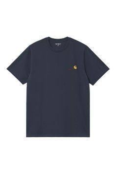 Футболка Carhartt WIP S/S AMERICAN SCRIPT T-SHIRT Deep Night I029956.J0XX фото