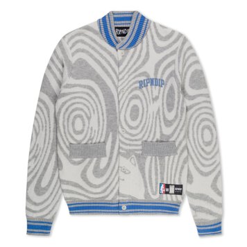 Кардиган Ripndip HYPNOTIC TEAM SPIRIT KNIT CARD grey/light blue RNDFAL24110 фото