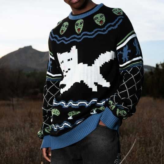 Придбати Светр RipNDip OUT OF THIS WORLD KNIT SWEATER Black