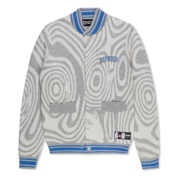 Кардиган Ripndip HYPNOTIC TEAM SPIRIT KNIT CARD grey/light blue RNDFAL24110 фото