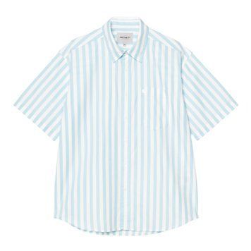 Сорочка Carhartt WIP S/S ROYCE SHIRT royce stripe, icaria / white I036202.3JTXX фото