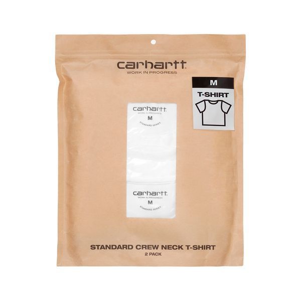 Набір Футболок Carhartt WIP STANDARD CREW NECK T-SHIRT white + white I037601.931XX фото