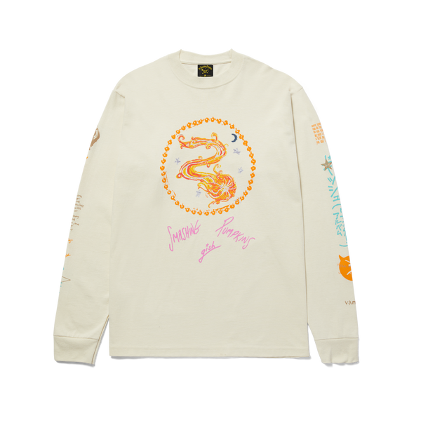 Лонгслів HUF X SMASHING PUMPKINS CRUSH LONGSLEEVE bone TS02212-bone фото