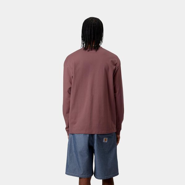 Лонгслів Carhartt WIP L/S CHASE T-SHIRT dusky pink/gold I026392.2Q7XX фото