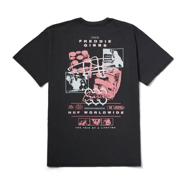 Футболка HUF x Freddie Gibbs NIGHT ALIVE WASHED T-SHIRT washed black TS02162-wablk фото