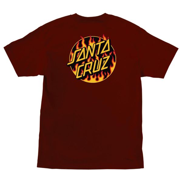 Футболка Thrasher Flame Dot S/S Regular T-Shirt Mens Maroon 876545 фото