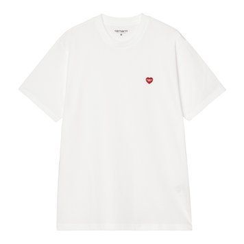Футболка Carhartt WIP S/S SMALL HEART T-SHIRT white / red I037116.1WZXX фото
