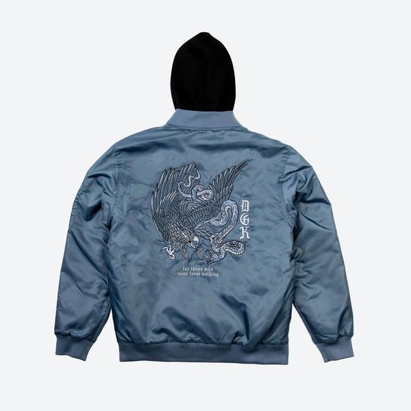 Куртка DGK GUERRERO HOODED BOMBER JACKET airforce blue cjh-1067-003 фото