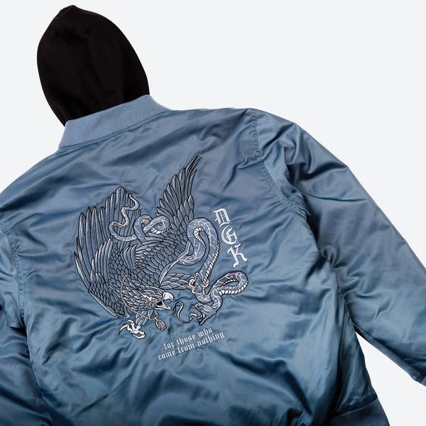 Куртка DGK GUERRERO HOODED BOMBER JACKET airforce blue cjh-1067-003 фото