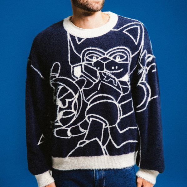 Светр Ripndip ROKKUNERM MOHAIR SWEATER bone RNDFALL26107 фото