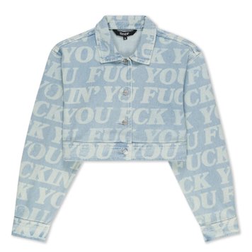 Куртка Ripndip FUCKIN FUCK CROPPED DENIM JACK Light Wash RNDFAL24W01 фото