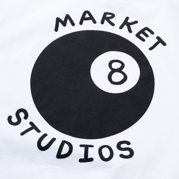 Футболка Market EIGHT BALL T-SHIRT white MKT26Q1-SS0597-00220 фото