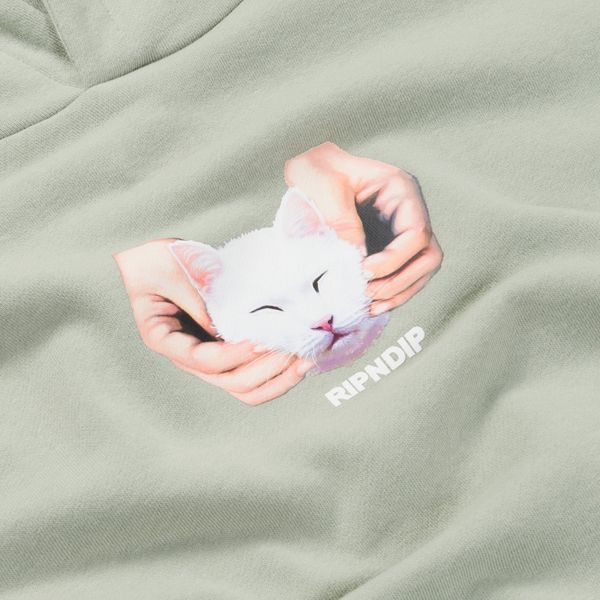 Худі RipNDip HAPPY KITTIE HOODIE Sage RNDSUM24129 фото