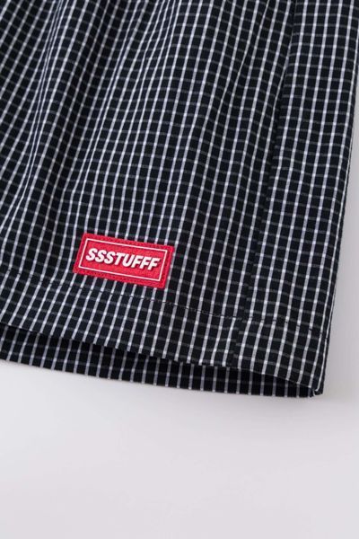 Шорти SSSTUFFF RR SHIRTS SHORTS black checked SS26-PNT09-X2 фото